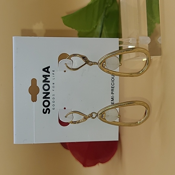 Sonoma by Kohl's dangle earrings semi-precious pierced nwt - Picture 1 of 5